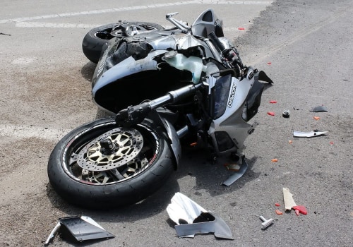 What are the most common patterns of impact seen in motorcycle accidents?